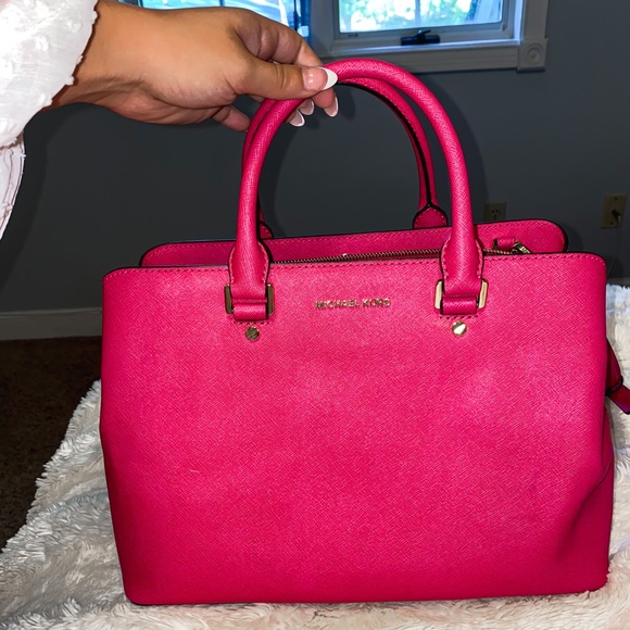 Hot Pink Michael Kors Purse - Picture 8 of 10